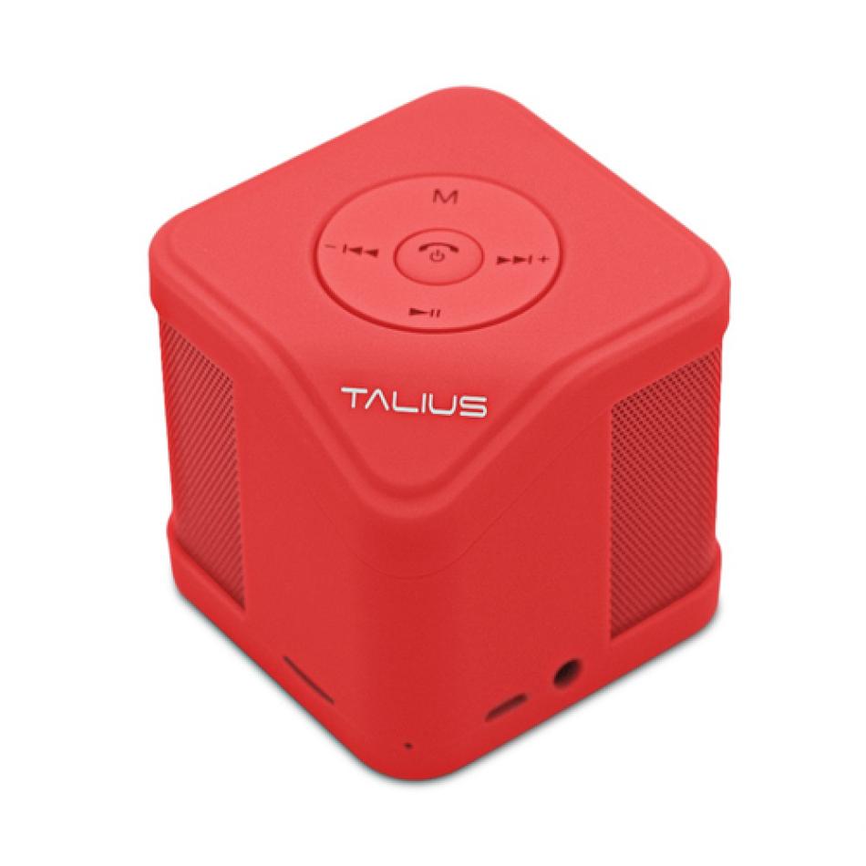 Altavoz Talius Cube 3W FM/SD Bluetooth Alámbrico Rojo