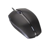 Ratón CHERRY Gentix Illuminated negro, vista superior con iluminación azul