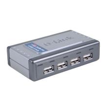 ADAPTADOR USB | D-LINK | DISPOSITIVOS | USB 4 PUERTOS HUB | USB 2.0 | GRIS