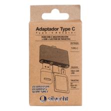 SilverHT Adaptador Type C 4 en 1 Dark Grey (USB/SD/TC)