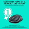 RATÓN LOGITECH M185 | ÓPTICO | 1000 DPI | INALÁMBRICO | AMBIDIESTRO | GRIS