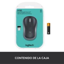 Logitech M185 ratón Ambidextro RF inalámbrico Óptico 1000 DPI