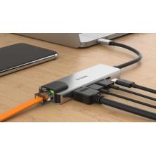 D-Link DUB-M520 base para portátil y replicador de puertos Alámbrico Thunderbolt 3 Aluminio, Negro