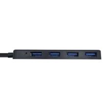 AISENS Hub USB 3.0, Tipo A/M - 4 x Tipo A/H, Negro, 30 cm