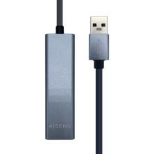 ADAPTADOR USB | AISENS | CONVERSOR USB 3.0 | USB A - RJ45 | GRIS | 15 CM