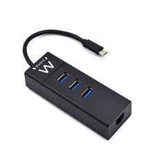 Ewent EW1141 hub de interfaz USB 3.2 Gen 1 (3.1 Gen 1) Type-C 5000 Mbit/s Negro