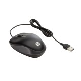 Ratón de viaje HP negro, vista superior con cable USB