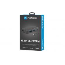 NATEC Silkworm USB 2.0 Type-C 5000 Mbit/s Negro