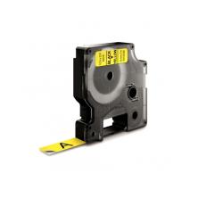 Dymo D1 Etiquetas estandar negro sobre amarillo 12mm x 7m poliester