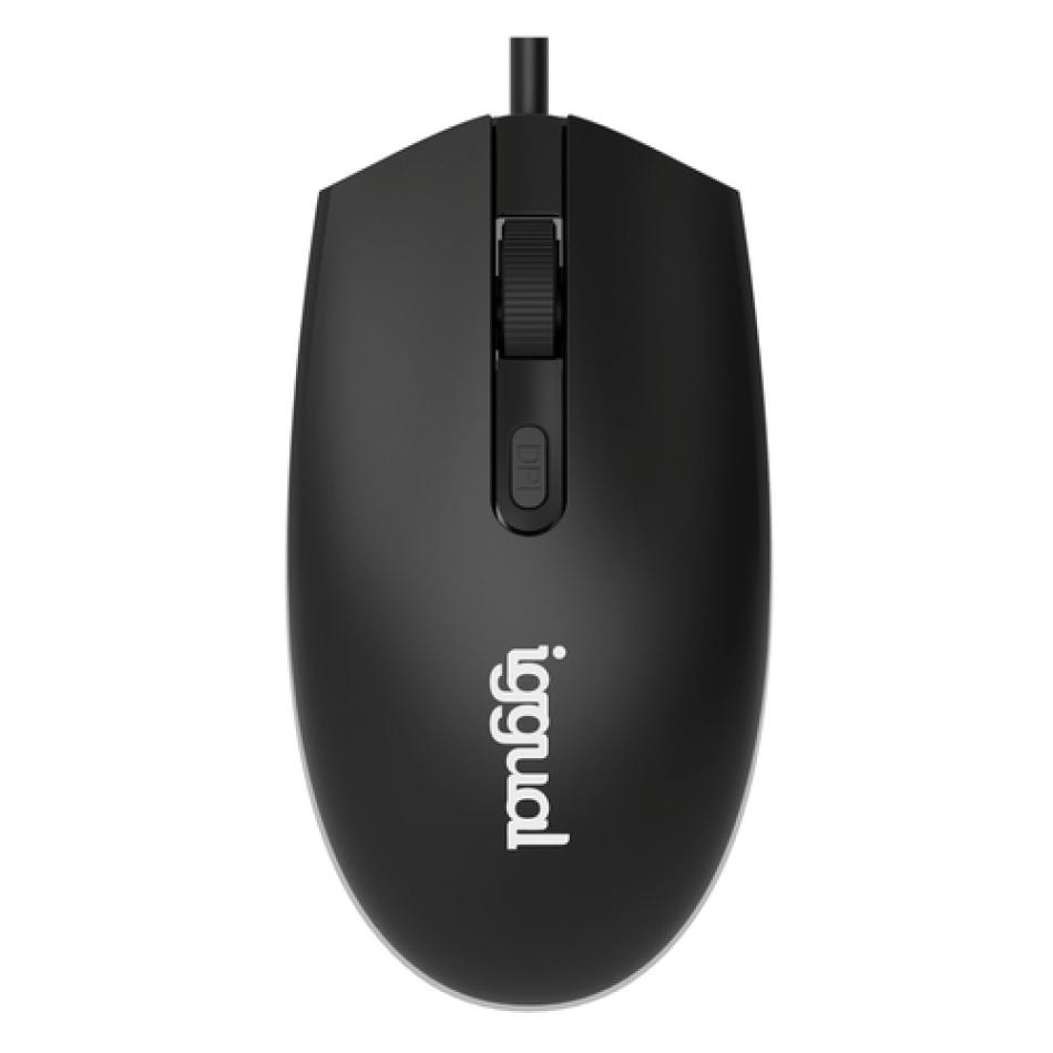 iggual IGG317624 ratón Ambidextro USB tipo A Óptico 1600 DPI