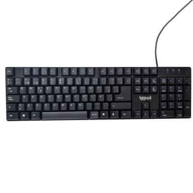 Teclado iggual IGG317501 | USB | QWERTY | Negro