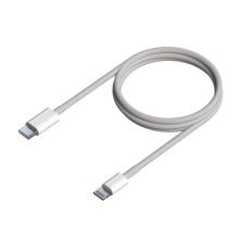 AISENS Cable USB 2.0 USB-C A Lightning PD 2A, Lightning/M-USB-C/M, Blanco, 0.5 m