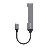 Hub USB AISENS | USB 3.1 USB-C | Tipo C/M - 4x Tipo A/H | 10 cm | Gris