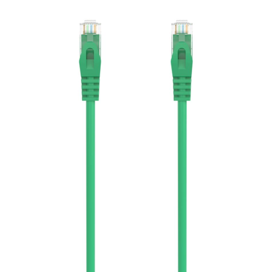 AISENS Cable de Red Latiguillo RJ45 LSZH Cat.6A 500 Mhz UTP AWG24, Verde, 0.5M