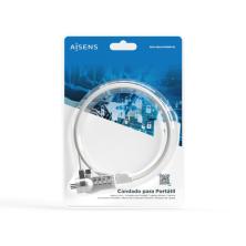 AISENS Cable de Seguridad con Cerradura de Combinacion para Ordenador, Monitor, Portatil 1.5M