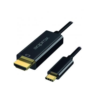Adaptador APPC52 Approx | USB C - HDMI | 4K | 0,12 M | Negro