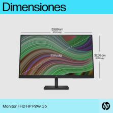 HP P24v G5 60,5 cm (23.8") 1920 x 1080 Pixeles Full HD Negro