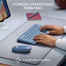 Logitech K380 for Mac teclado Bluetooth QWERTY Español Azul