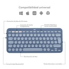 Logitech K380 for Mac teclado Bluetooth QWERTY Español Azul