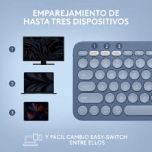 Logitech K380 for Mac teclado Bluetooth QWERTY Español Azul