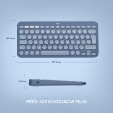 Logitech K380 for Mac teclado Bluetooth QWERTY Español Azul