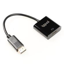 Adaptador iggual | DisplayPort/M - HDMI/H | Negro | 25 cm