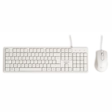 Kit Teclado y Ratón iggual CMK-BUSINESS | USB | 1200 DPI | Blanco