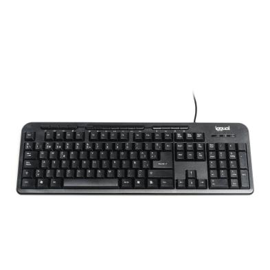 Teclado Multimedia iggual CK-BASIC-120T | USB | QWERTY | Negro