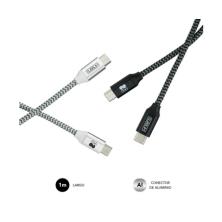 SUBBLIM PACK 2 CABLES USB TIPO USB-C A USB-C 1 M BLACK/SILVER