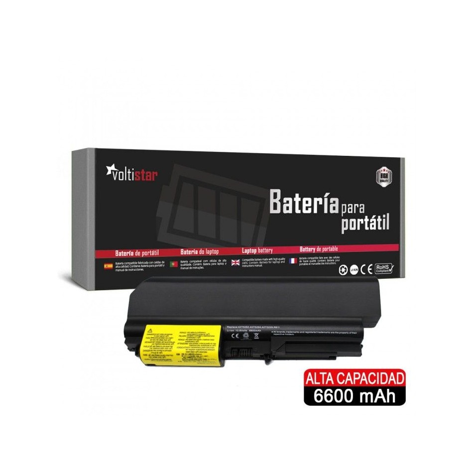 BATERÍA PARA PORTÁTIL LENOVO THINKPAD | T400 | R400 | R61 | T61 | 41U3198