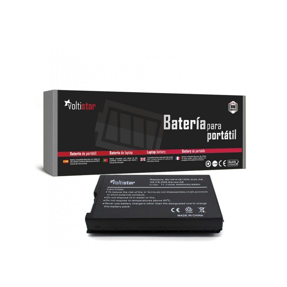 BATERÍA PARA PORTÁTIL ASUS | A8 | A32-A8 | A8TL751 | B991205 | X80 | Z99 | F8