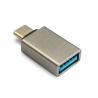 ADAPTADOR USB 3.0 | 3GO | DISPOSITIVOS | USB C - USB A | PLATA