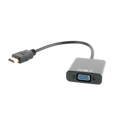 Adaptador Gembird | HDMI(M) a VGA(H) + Audio | Negro | 15 cm