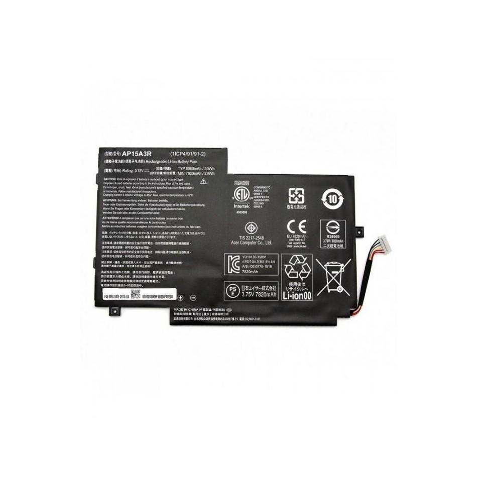 BATERÍA PARA PORTÁTIL ACER | ASPIRE | SWITCH | 10E | SW3-013-1566 | AP15A3R