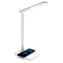 Lampara flexo phoenix con carga inalambrica movil - niveles de iluminacion - temporizador - puerto usb - control tactil blanca  