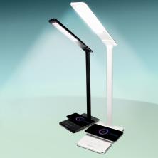 Lampara flexo phoenix con carga inalambrica movil - niveles de iluminacion - temporizador - puerto usb - control tactil blanca  