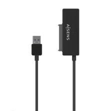 Adaptador AISENS | ASE-35C02B | SATA a USB-C | USB 3.0/USB 3.1 GEN1 | Discos Duros 2.5″ y 3.5″ | Alimentador | Negro