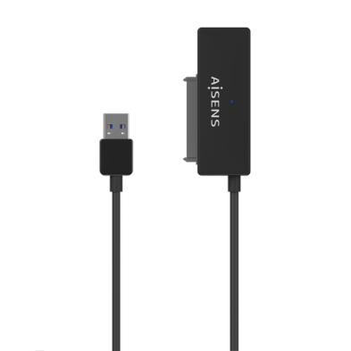 Adaptador AISENS | ASE-35C02B | SATA a USB-C | USB 3.0/USB 3.1 GEN1 | Discos Duros 2.5″ y 3.5″ | Alimentador | Negro