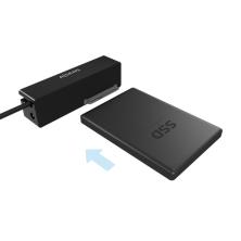 AISENS Adaptador ASE-35C02B SATA a USB-C USB 3.0/USB3.1 GEN1 para Discos Duros 2.5" y 3.5" con Alimentador, Negro