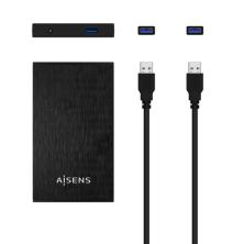 AISENS Caja Externa 2,5″ ASE-2523B 9.5MM SATA a USB 3.0/USB3.1 GEN1, Negra