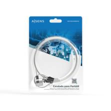 AISENS Cable de Seguridad con Cerradura de Llave para Ordenador, Monitor, Portatil 1.5 m