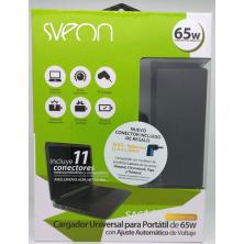 Sveon SAC165 adaptador e inversor de corriente Interior 65 W Negro