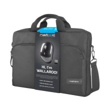 Maletin portatil natec wallaroo 15.6pulgadaspulgadas+raton Wireless negro