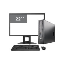 Lote 10 uds HP EliteDesk 800 G2 SFF Core i5 6500 3.2 GHz | LCD 22" | 8GB | 240 SSD | TEC. Y RATÓN ALÁMBRICO | DP | VGA