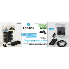 CoolBox FALCOONB90US adaptador e inversor de corriente Interior 90 W Negro