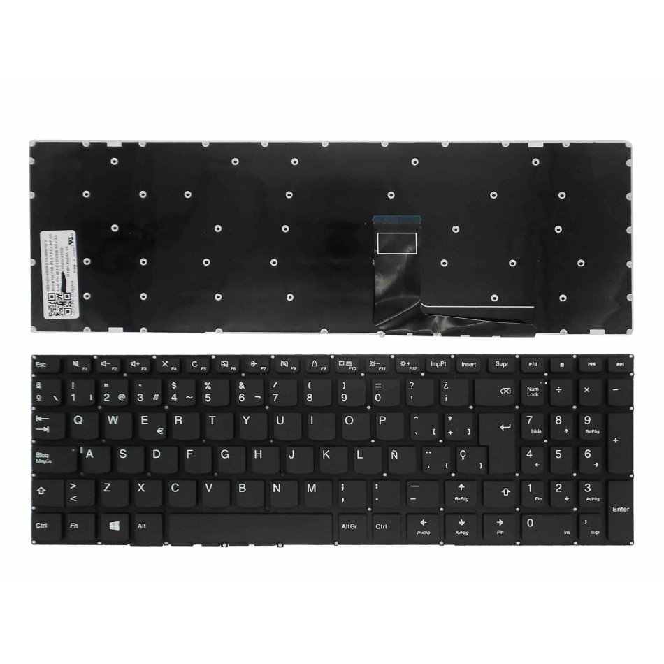 TECLADO PARA PORTÁTIL LENOVO | IDEAPAD | 110-15ACL | 110-15AST | SIN MARCO | NEGRO