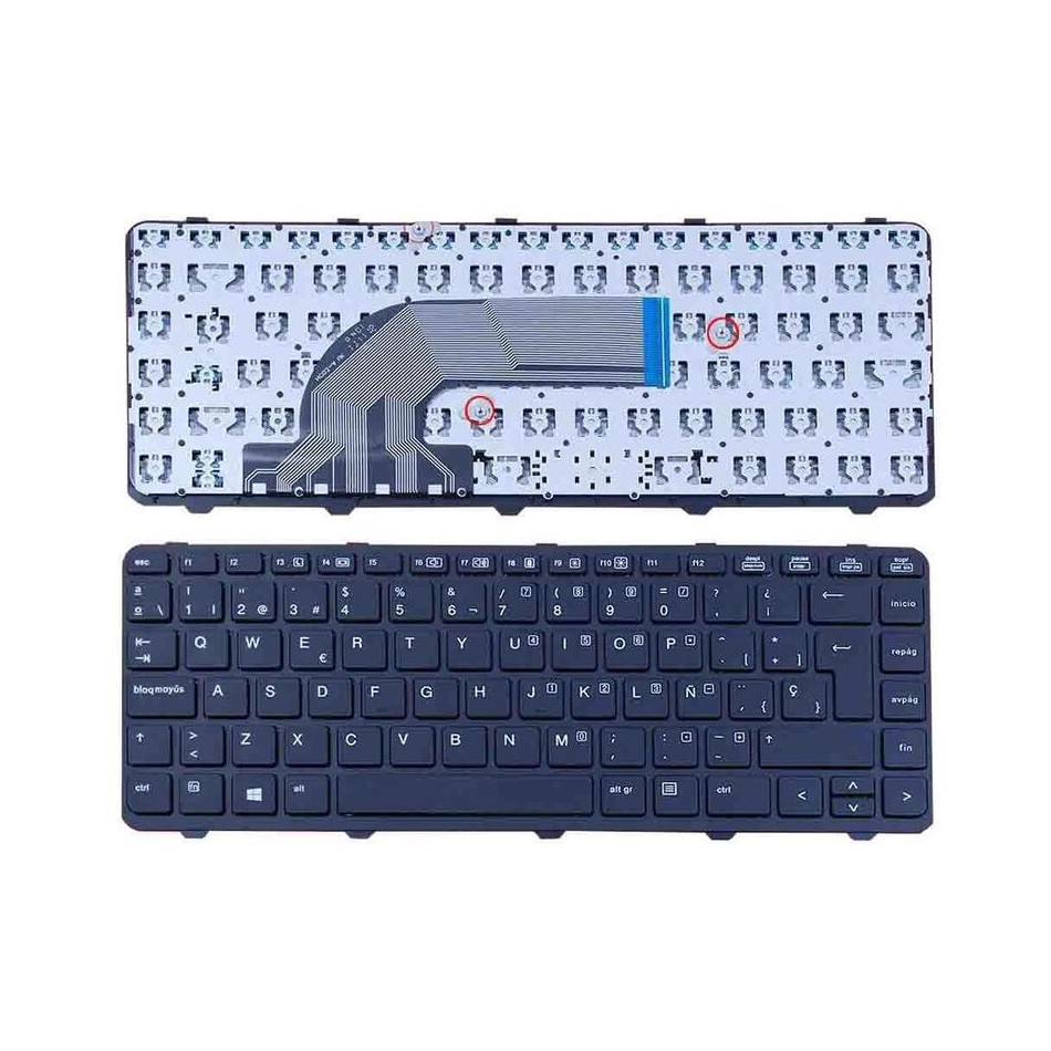 TECLADO PARA PORTÁTIL HP | PROBOOK | 440 G0 | 440 G1 | 445 G1 | CON MARCO | NEGRO