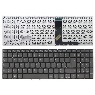 TECLADO PARA LENOVO | IDEAPAD | 320-15ABR | 320-15IAP | 320-15AST | SIN BOTÓN ENCENDIDO | SIN MARCO | GRIS