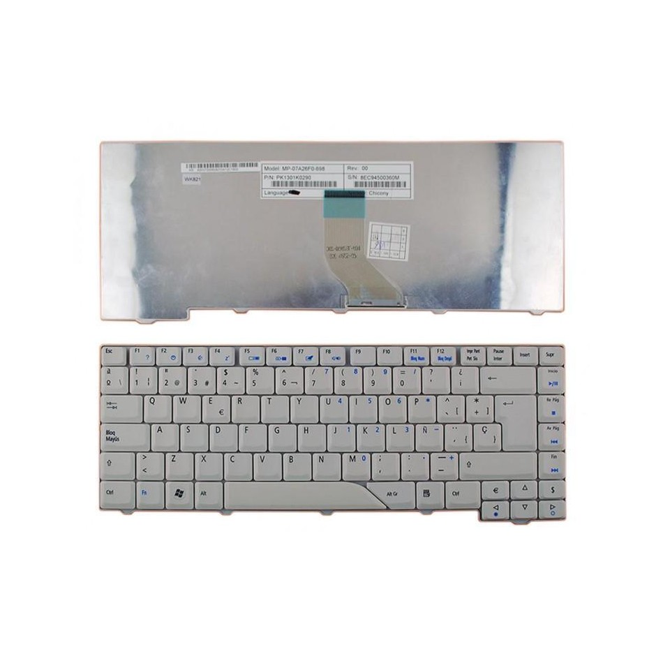 TECLADO PARA PORTÁTIL ACER | ASPIRE | 5315 | 5920 | 5235 | 5320 | SIN MARCO | BLANCO