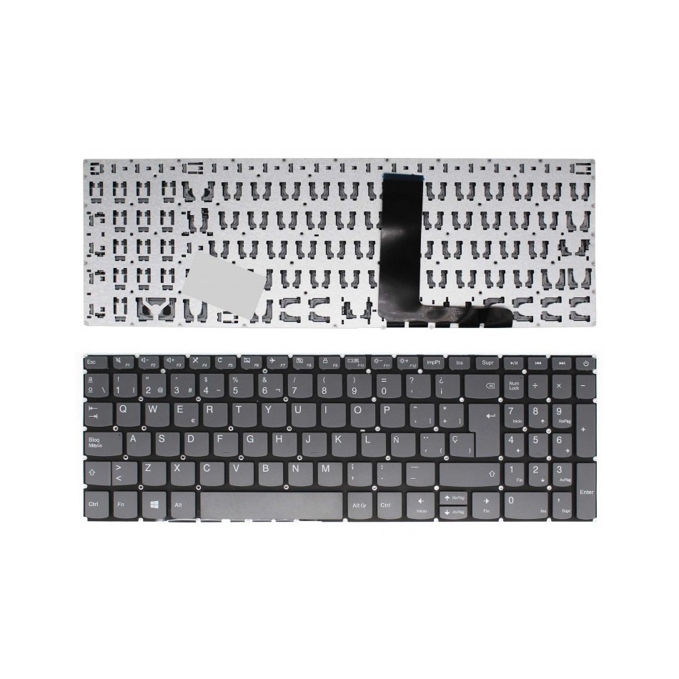 TECLADO PARA PORTÁTIL LENOVO | IDEAPAD | 320-15ABR | 320-15IAP | 320-15AST | 320-15IKB | SIN MARCO | GRIS